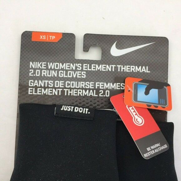 Nike Element Thermal 2.0 Running Gloves Women Size XS Black / White New - Picture 4 of 6